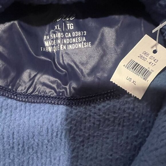 NWT Aerie women's oversized Sherpa‎ size xl in blue quarter zip w/ pockets - Picture 6 of 6